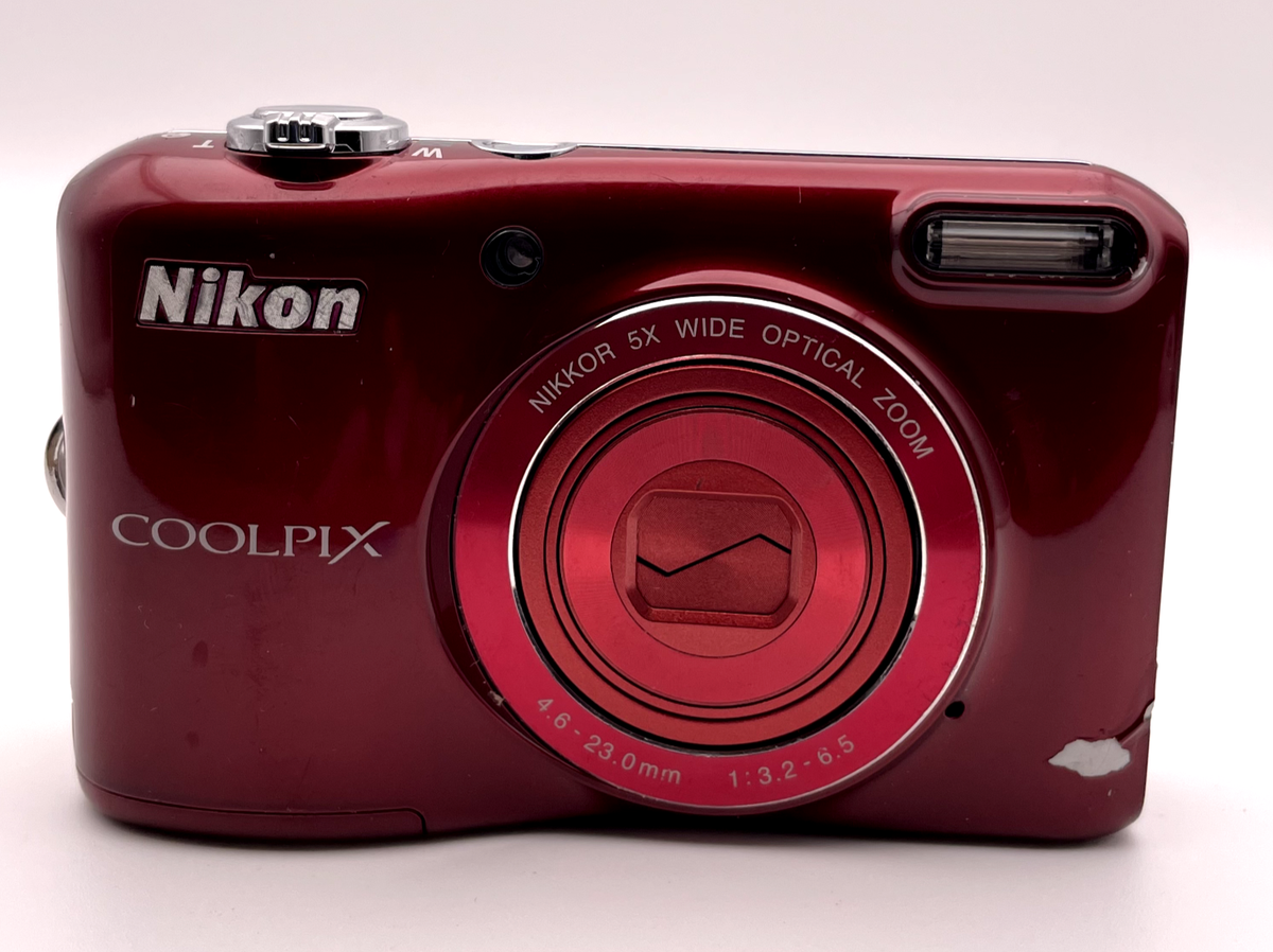 Nikon COOLPIX L28 20.1MP Camera Red – Body Damaged Battery Cover