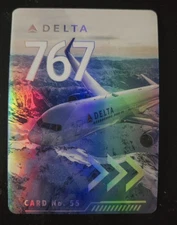 Delta Air Lines Collectible Pilot’s Trading Card Boeing 767-300ER No.55 New
