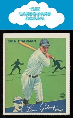 Ben Chapman 1982 Dover Publications Reprints American League #9 Yankees