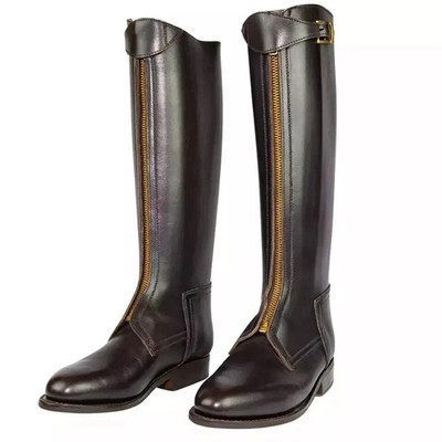 black and gold dress boots Cap Toe Lace Up Boot, Black main image 1