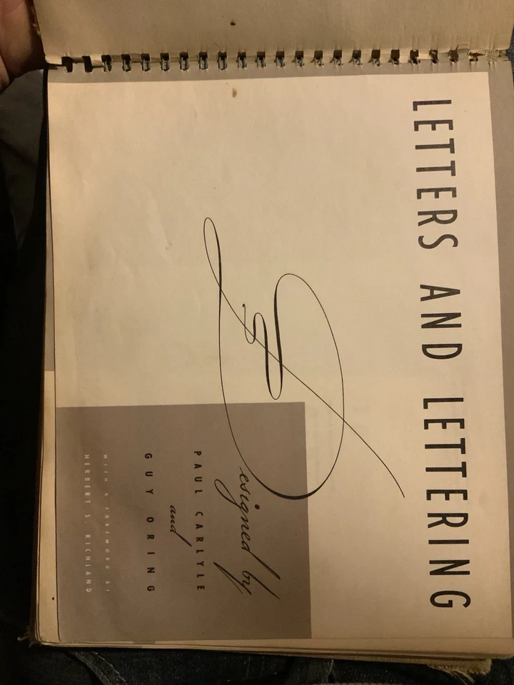 1943 NEW LETTERS AND LETTERING Art, Typography, Graphic Design Book Paul Carlyle - Image 2 of 4