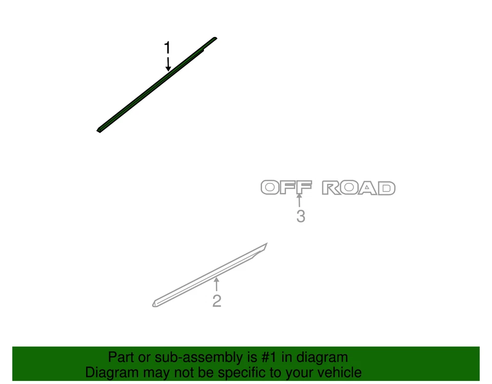 Moldura de cinturón delantero izquierdo genuino Nissan Titan Armada - NUEVO OEM Foto 2 de 3