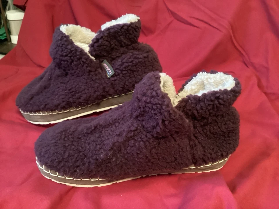 Botines L.L.Bean Shearling Mujer Talla 9 M Suelas de Goma Púrpura Foto 2 de 4