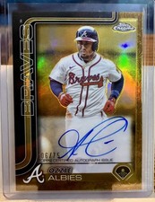 2025 Topps Gilded Yellow Gold Ozzie Albies Auto /75 #CGA-OA Atlanta Braves