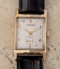 Vintage Longines 10K Gold Filled Rectangular ...