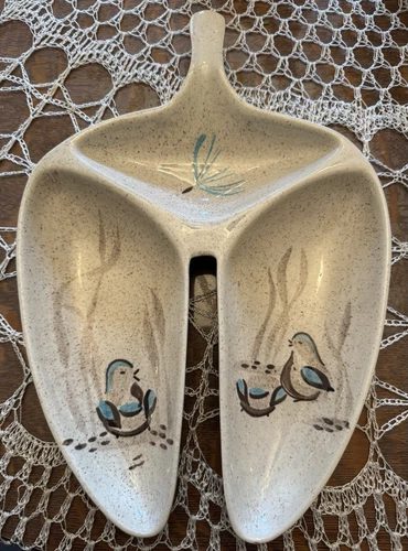 Red Wing Pottery Bob White Quail Appetizer Server - Perfect condition