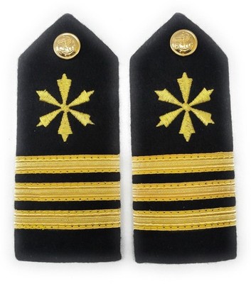 Marine Uniforn   Officer 2nd Engineer Commander Shoulder Board Epaulett Pair #F4