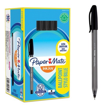 Paper Mate InkJoy 100ST Kugelschreiber | Mittlere Spitze (1,0 mm) | Schwarz | 50 Stück