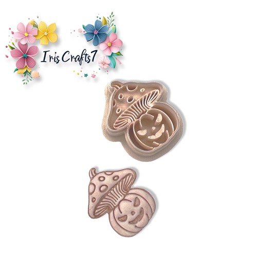 Cortadores de arcilla polimérica de calabaza de setas - Fabricación de pendientes de otoño - Cortador para joyería - Imagen 4 de 6