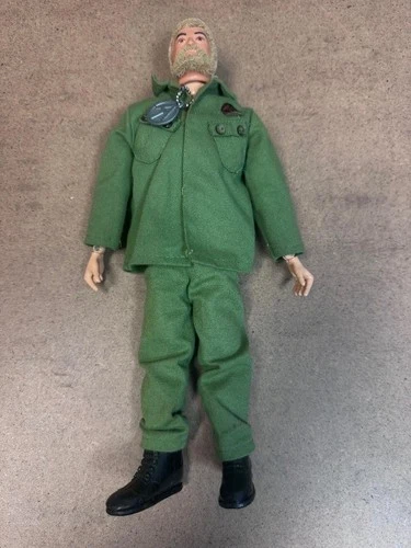 Vintage 1964 Hasbro GI JOE 12" Blonde Fuzz Head Scar Face Figure  W/clothes