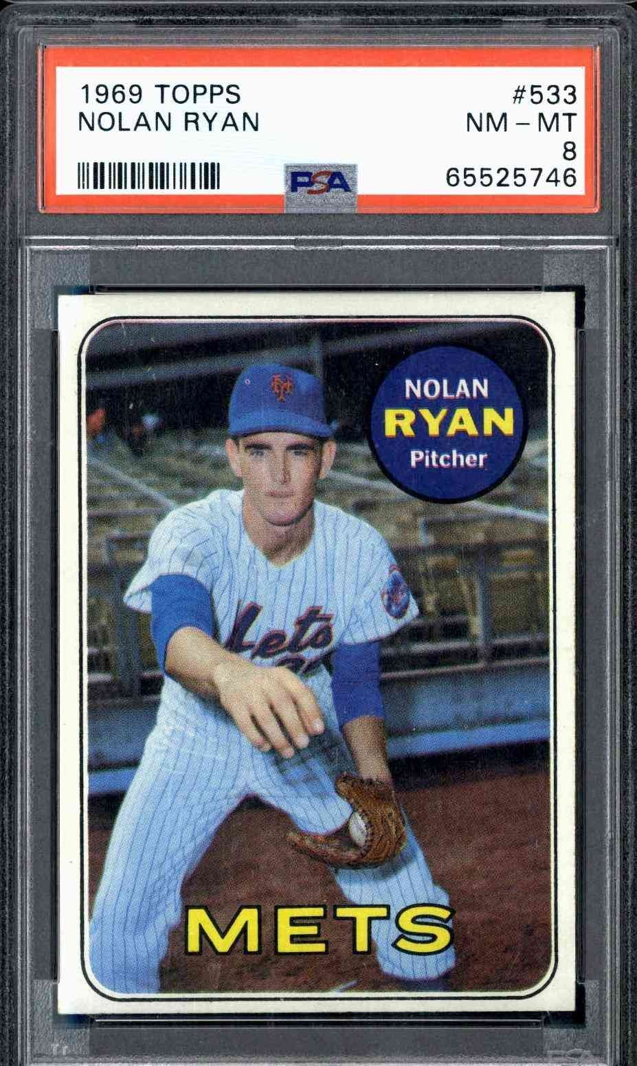 1969 Topps #533 Nolan Ryan - PSA 8