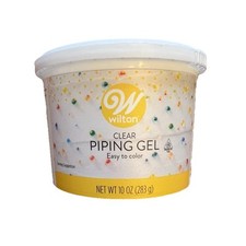 Wilton Clear Piping Gel Easy to Color Cake Decorating 10 oz Tub NEW
