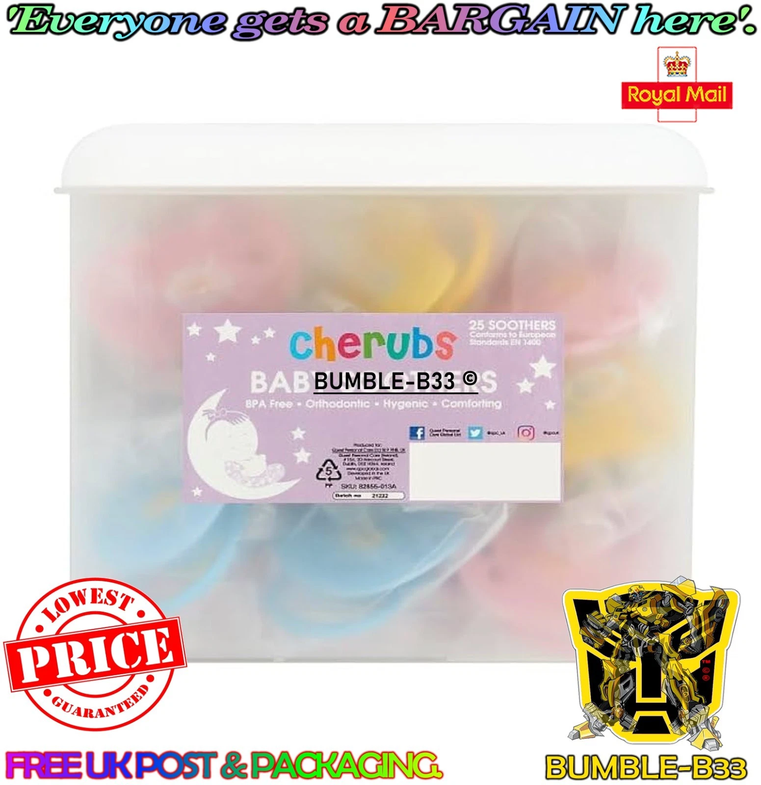25 x Cherubs Assorted Colours Orthodontics Baby Soothers Boy Girl 0-6 Months
Opens in a new window o