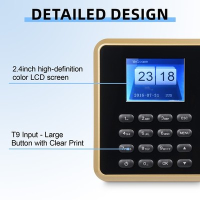 Bisofice Biometrische Zeiterfassung 1000 Stk. Fingerabdruck/PIN/ID-Karte 9D5M