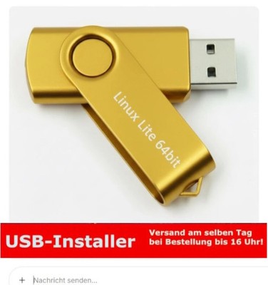Linux Lite 7.0  Bootfähiger USB Stick mit 16 GB  + Bedienungsanleitung