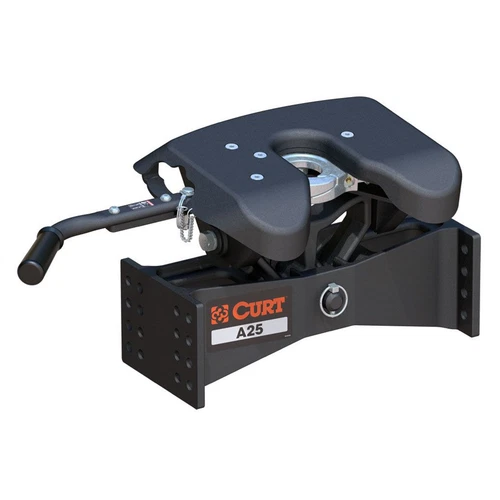 Curt A25 Extra Wide 5th Wheel Hitch Head 25000 lb GTW Black Carbide Steel 16580