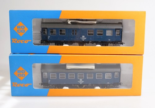 (0494) Roco H0 AC 44309A Werkstattwagen + 44308A  Aufenthaltswagen OVP | Condition: Gebraucht