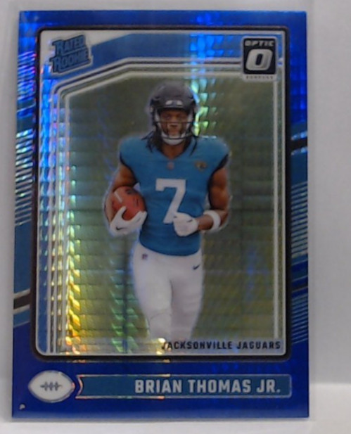 2024 DONRUSS OPTIC BRIAN THOMAS JR ROOKIE BLUE HYPER REFRACTOR #214 JAGUARS MSK