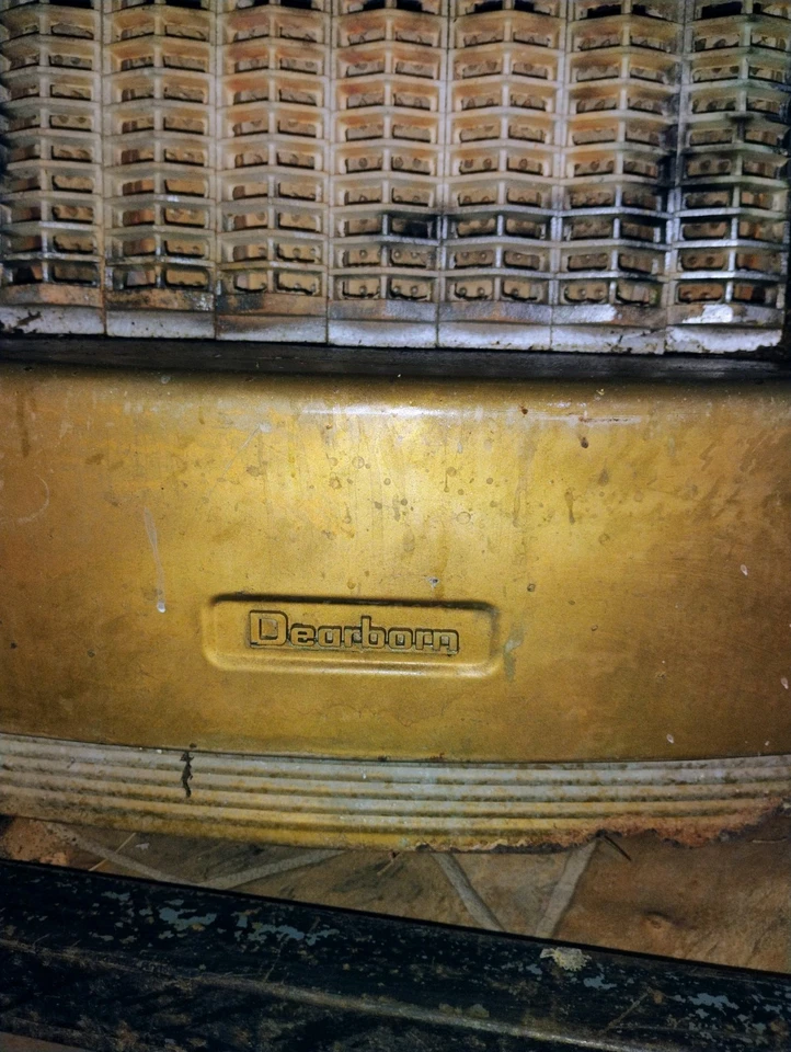 Calentador radiante de gas natural Dearborn 1976 vintage 12.000 BTU modelo DRC-12CM piloto Foto 3 de 4