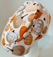 Pumpkin Print Adjustable Medical Slim Lid Surgery Euro Scrub Cap Chef Hat