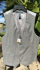 Size Small Perry Ellis Mens Waistcoat Suit Vest 4AHV3401PS 039 Brushed Nickel