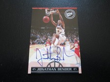 JONATHAN BENDER 1999 PRESS PASS AUTHENTICS ON CARD AUTOGRAPHED BASKETBALL CARD