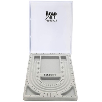 The Beadsmith Bead Board with Cover, Grey 28'' - U Channel w/ Gray 