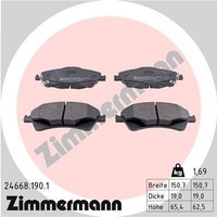 Zimmermann Bremsbelagsatz, Scheibenbremse 24668.190.1 FüR Toyota