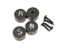 (4 PACK) PENN ELCOM 9101Y Amp / Case / Cabinet Rubber Feet - Bumper 7/8" X 1/2"