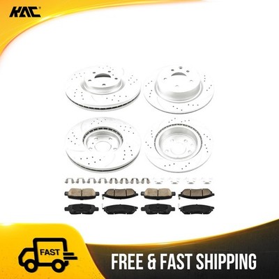 Set Brake Rotor Pads Kit Fits 2009-2010 Infiniti G37 3.7L Front Rear Ceramic