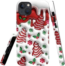 Case for iPhone 15 Plus,Christmas 3D Winter Phone Case Slim Silicone Shockproof