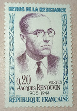 5D1-Timbre France YT  1288 neuf ** année 1961 "jacques renouvin"