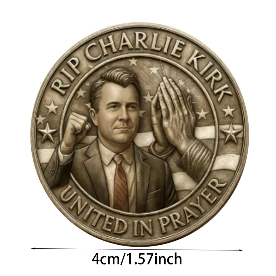 Памятная монета Rip Charlie Kirk United In Prayer 1993-2025 - Изображение 4 из 4