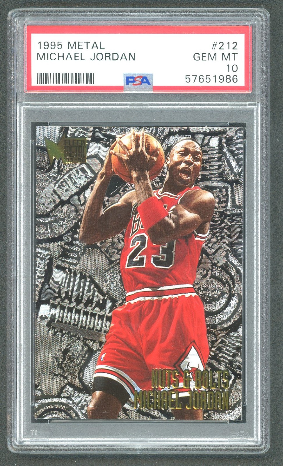 1995-96 Metal Michael Jordan #212 PSA 10 GEM MINT HOF