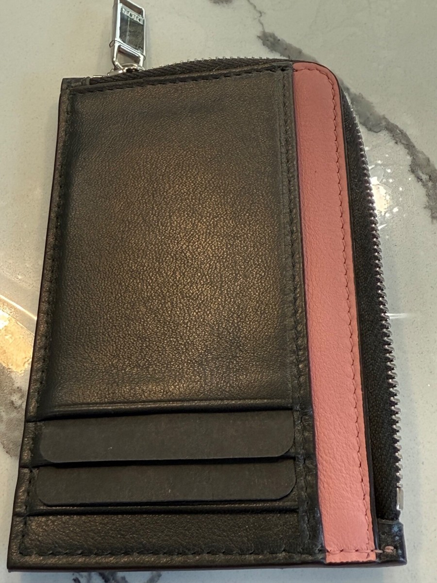 DIOR X KAWS Pink BEE 🐝 Wallet w/ Zipper black leather DIOR X KAWS Pink BEE 🐝 Wallet w/ Zipper black leather