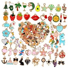 460Pcs Charms for Jewelry Making, Assorted Wholesale Mixed Color Multicolored