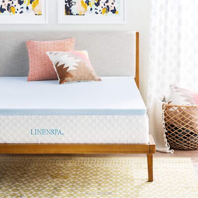 Cooling Gel Infused Memory Foam Mattress Topper Plush Twin Profile Options