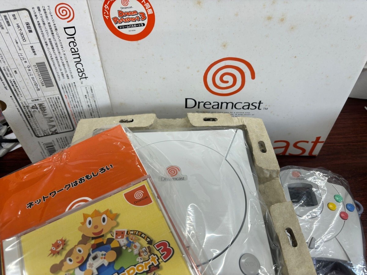 SEGA DreamCast DC Game Console & Controller & Cable Set Box HKT
