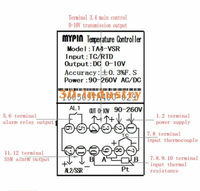 MYPIN PID Temperature Controller TA4-VSR Power:90-260V AC/DC Original