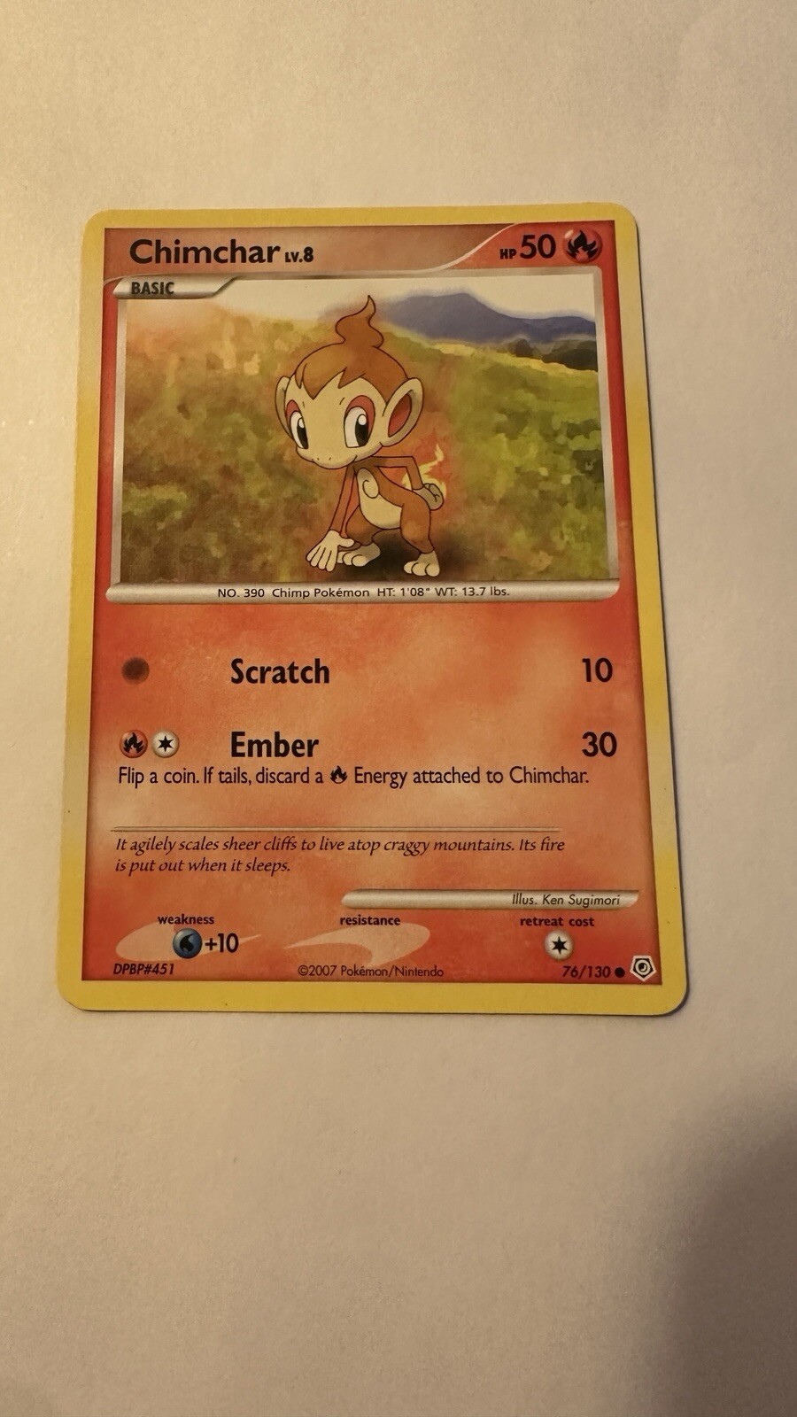 Chimchar 76/130 Diamond and Pearl Regular