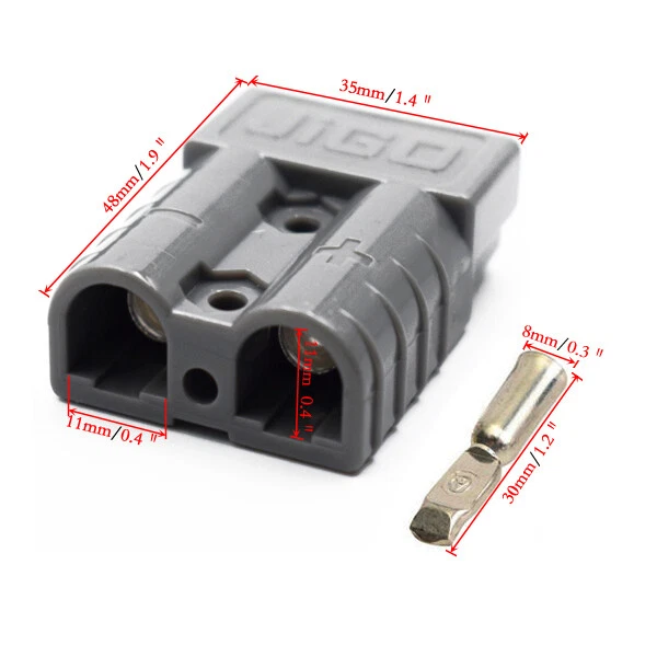 5pair Battery Quick Connector Kit 50A 6AWG Plug Connect Disconnect Winch Trailer - Image 2 of 4