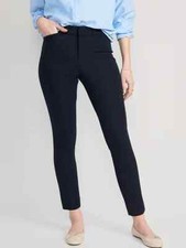 Old Navy Pixie Skinny Ankle Dress Pants Womens 6 Navy Blue Stretch NEW