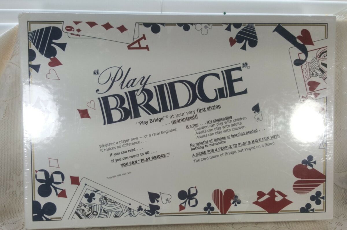 PLAY BRIDGE at Your Very First Sitting Guaranteed 1989 Allan Cahn Board  Game Set