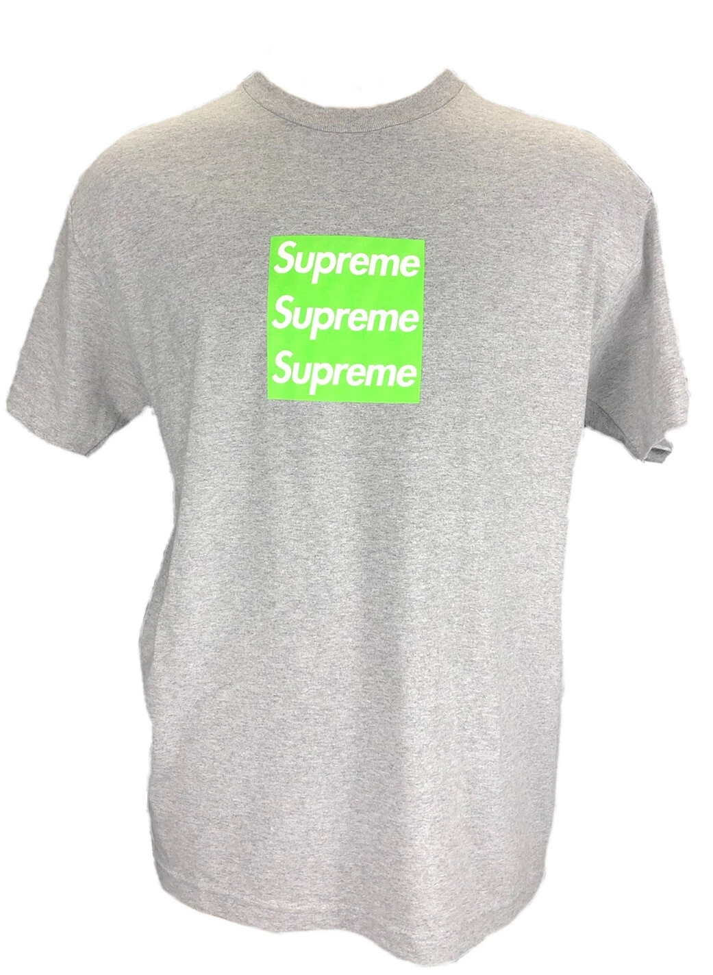 T shirt à manches courtes Asspizza x Supreme Triple Box vert sur gris Seattle