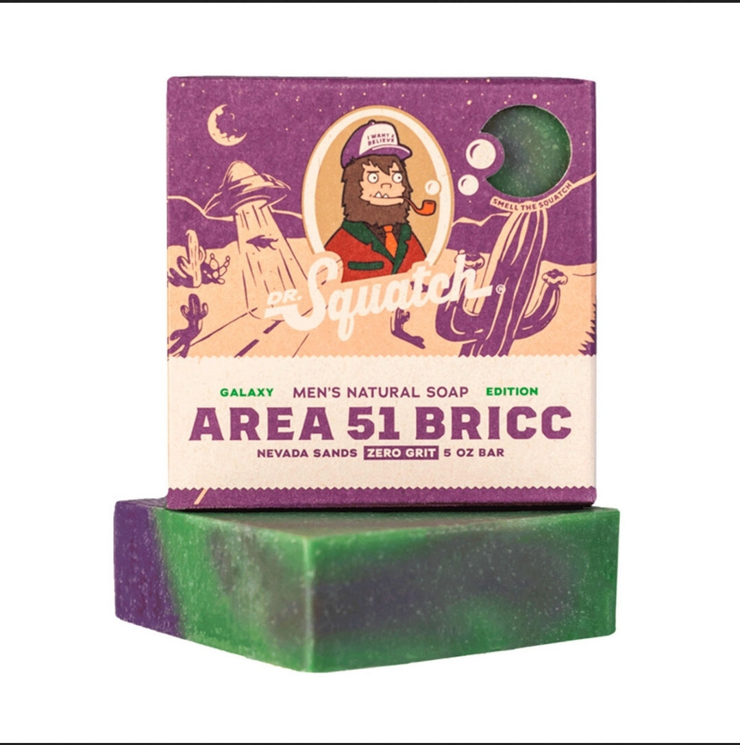 Dr. Squatch Limited Edition Bar Soap Area 51 All Natural with Zero