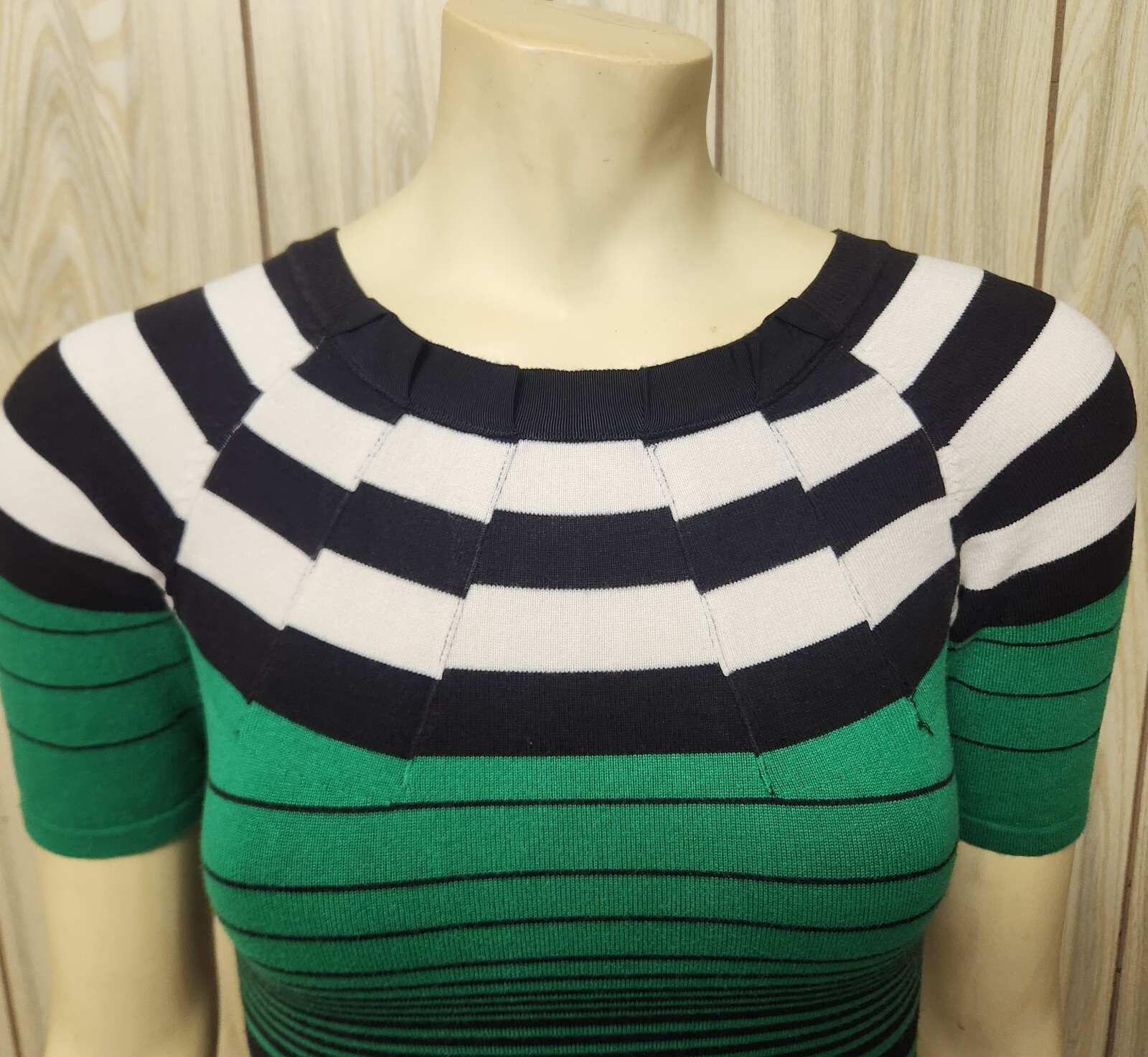 Karen Millen dress S knit multi color stripe - image 4