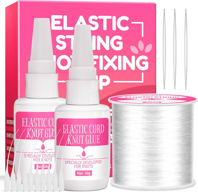 Bracelet String Glue to Keep Elastic String Stay Perfectly Tied for Clay Beads, 