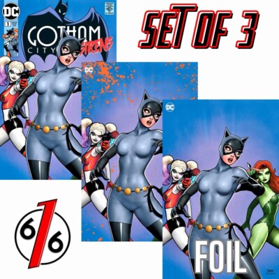   GOTHAM CITY SIRENS 1 SZERDY 616 Trade & Virgin & FOIL Variant Set LTD 1000