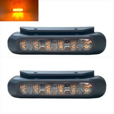 2x LED Frontblitzer ORANGE DUNKLES 6 Blitzmuster Blitzleuchte E9 ECE R65 EMV