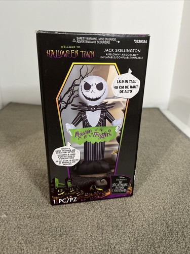 Gemmy Disney Tabletop Nightmare Before Christmas Airblown Jack Skellington W/box - Picture 7 of 13